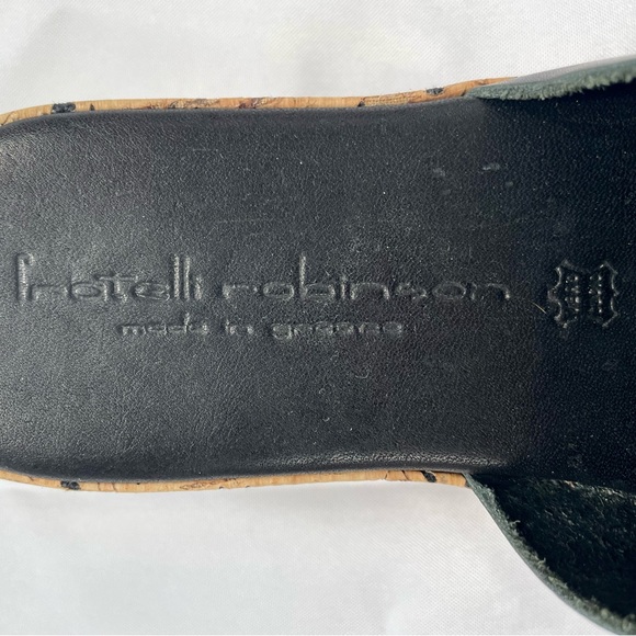 *NEW* Unique Greek Black Leather Platform Sandals - Picture 6 of 6